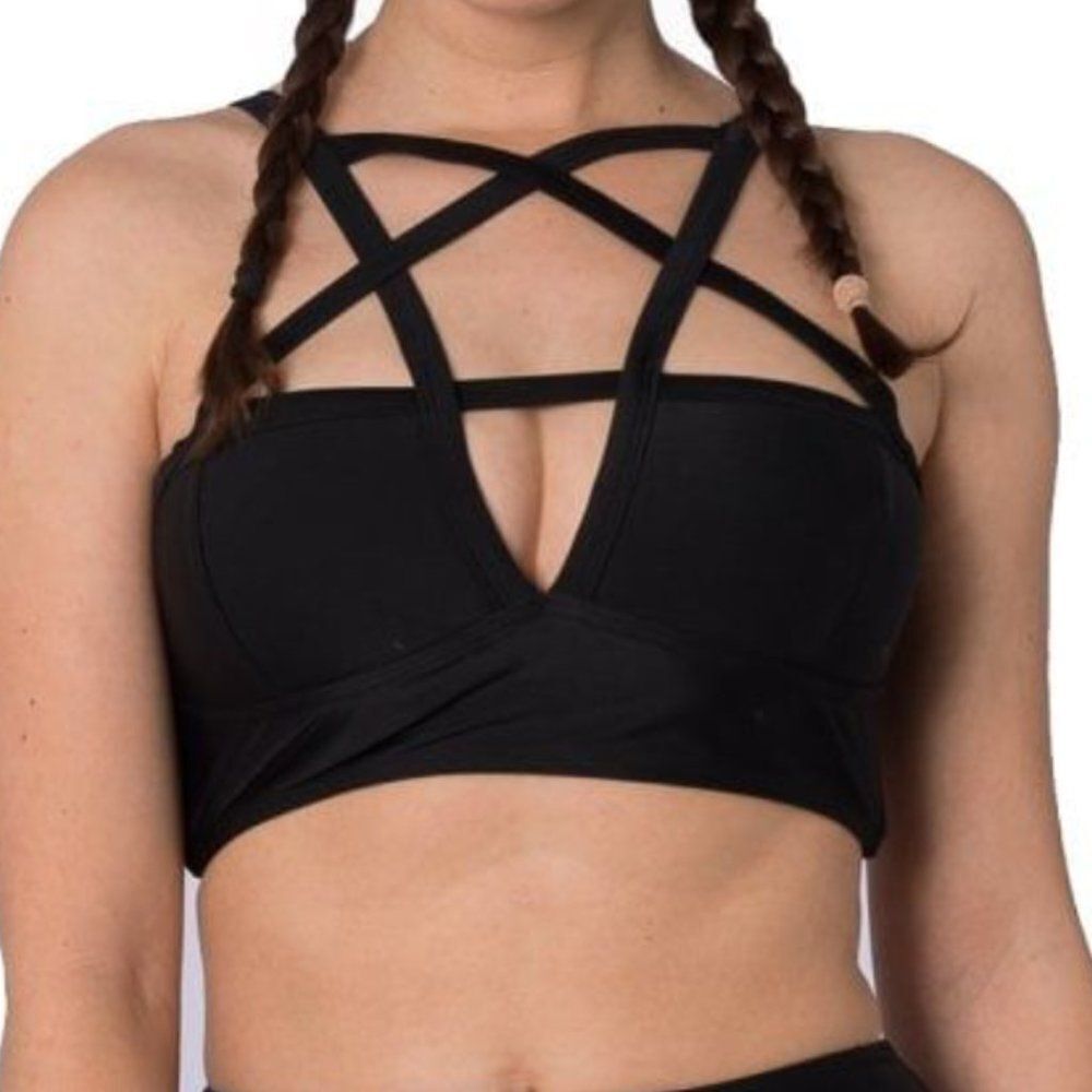 NWT Banned Apparel Pentagram Bikini Top